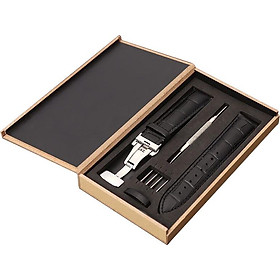 Dây đồng hồ da bò cao cấp tặng Hộp Gỗ kèm khóa bướm thép không gỉ 316L (Nhiều màu)