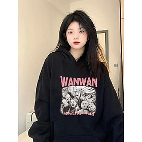 Áo Hoodie Tay Dài Dáng Rộng In Họa Tiết Hoạt Hình Phong Cách Hàn Quốc Thời Trang Mùa Thu Cho Nữ