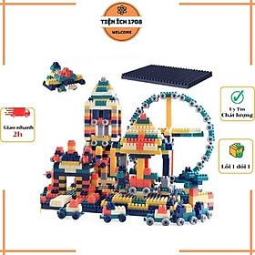 Bộ đồ chơi xếp hình 520 chi tiết cho bé lắp ráp - Trò chơi phát triển tư duy, sáng tạo, trí tưởng tượng