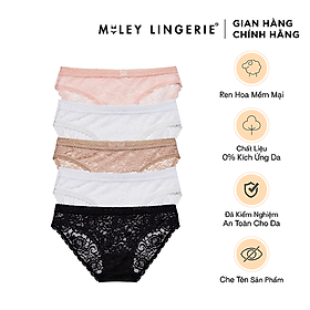 Combo 5 Quần Lót Nữ Ren Hoa Miley Lingerie Lily Flower FLS03