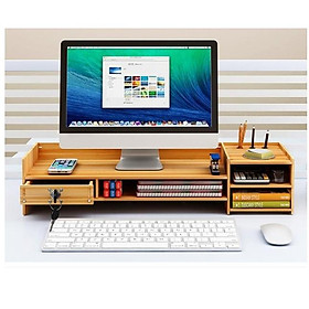 Mua KỆ ĐỂ MÀN HÌNH MÁY TÍNH VĂN PHÒNG CÓ KHOÁ EUROPEAN DECOR -  có khay đựng bút