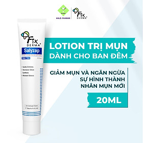 Lotion Giúp Giảm Mụn, Kiểm Soát Bã Nhờn Fixderma Salyzap Lotion For Acne Night Time 20ml 