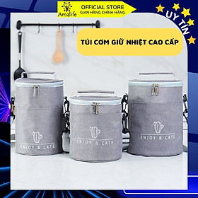 Mua Túi Giữ Nhiệt Đựng Hộp Cơm Văn Phòng Siêu Dày Bảo Quản Thực Phẩm (Có Size) Hàng Cao Cấp Amalife (màu ngẫu nhiên)