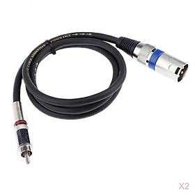 Phono RCA to XLR Male Cord HiFi Stereo Audio Connector Cable 3.3FT