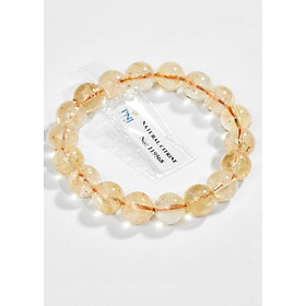 Gembank Vòng Tay Thạch Anh Vàng Citrine 10MM Kèm Giấy Kiểm Định