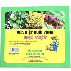 Keo Dính Ruồi Đại Việt – Vua Diệt Ruồi Vàng – Diệt Sạch Ruồi Vàng – Mùa Màng Bội Thu (1 Miếng)