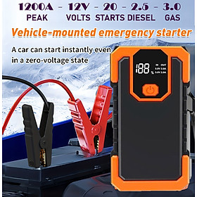 Bộ Kích Bình Ácquy Ô Tô Xe Máy 12V 1200A 8000mAh Đa Chức Năng Hỗ Trợ Kích Nổ Khẩn Cấp Khi Yếu Bình