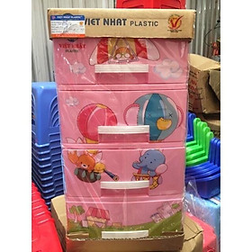 Mua Tủ nhựa Kitty quần áo lót đồ chơi nhỏ trẻ em Mini 3 tầng/4 tầng