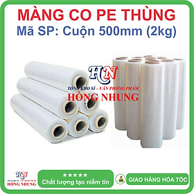 Mua  SALE  Màng PE  màng co  màng chít 2kg khổ rộng 50cm - Chất liệu nilon dai  bóng đẹp  chắc chắn  cho bạn an tâm đóng hàng