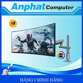 Giá Treo Màn Hình LCD Gắn Bàn NB V8 Xám LED RGB (32" - 60") – Hàng Chính Hãng