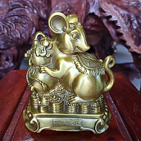 Mua Tượng chuột bằng đồng  Tượng chuột phong thủy  chuột như ý bằng đồng vàng bày bàn hàng đẹp  quà tặng phong thủy  linh vật phong thủy