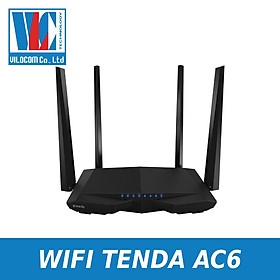 Bộ Phát Wifi Tenda AC6 4 râu Băng Tần Kép 1200 xuyên tường - Hàng Chính Hãng