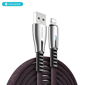 Mua Dây Sạc Rockspace M2 dành cho Iphone   sạc nhanh có đèn LED dây dù chống rối - Hàng chính hãng bảo hành 1 năm