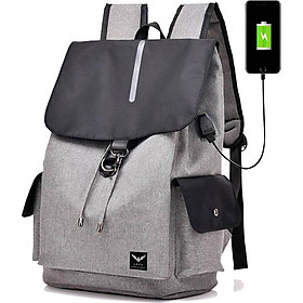 Balo thời trang nam nữ đi học siêu bền có cổng USB và phản quang