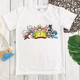 Áo thun trắng in hình Hero Team hot hit cho bé trai và bé gái