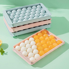 Mua Khay Làm Đá Viên Tròn 33 Viên Có Nắp Đậy 17x10cm