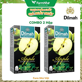 (Combo 2 hộp) Trà Dilmah Apple Hương Táo túi lọc 20 túi x 1.5g 30g - Tinh hoa trà Sri Lanka