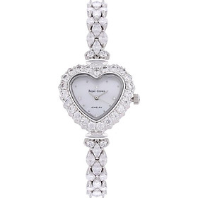 Đồng hồ nữ chính hãng Royal Crown 3595 dây đá vỏ trắng