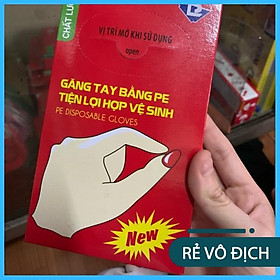 Mua Gói 100 Găng Tay Nilon Dùng 1 Lần - Bao Tay Làm Bếp An Toàn Vệ Sinh Thực Phẩm