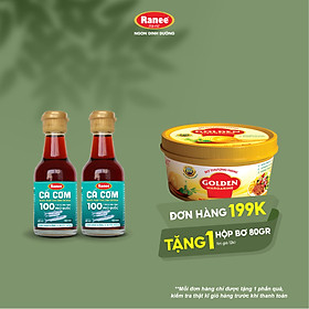 {Đơn 199k tặng hộp bơ 80g} Combo 2 Nước mắm dinh dưỡng Ranee cá cơm vị truyền thống 40 độ đạm chai 60ml ( 2 chai x 60ml)