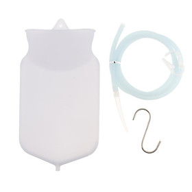 Men Women Enema Bag Kit Clean Anal Rubber Douche with Nozzle Tips Set 2L