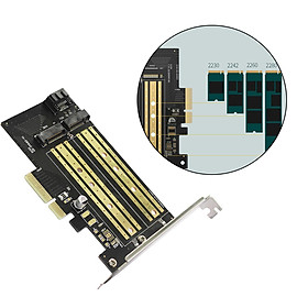 Durable PCIE to M2/M.2 Adapter 2280 2260 2242 for NVMe or SATA SSD Linux
