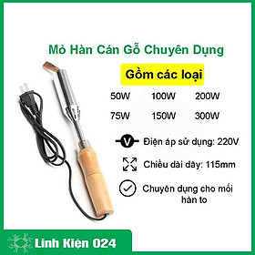 Mỏ hàn cán gỗ chuyên dụng cho mối hàn to đủ công suất từ 50W đến 300W