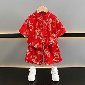 bộ quần áo phong cách Trung Hoa cho bé trai diện lễ tết năm mới hàng Quảng Châu