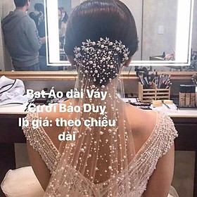 Lúp cô dâu voan cài tóc, lúp hạt trai