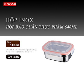 [HÀNG CHÍNH HÃNG]Hộp bảo quản thực phẩm bằng inox, thép không gỉ an toàn sức khỏe các kích cỡ của GGOMi Hàn Quốc
