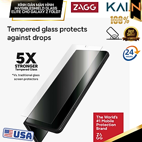 Kính dán màn hình ZAGG InvisibleShield Glass Elite cho Samsung Galaxy Z Fold 7 có khung trợ dán chống vân tay_ Hàng Chính Hãng
