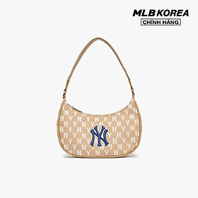 MLB - Túi đeo vai chữ nhật Monogram Jacquard Hobo 3ABQS012N-50BGD