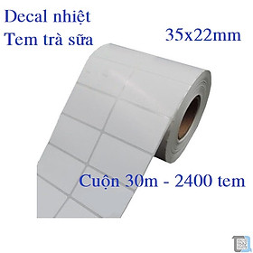 Mua Giấy in mã vạch 2 tem ngang 35x22mm (cuộn 30m)-Decal Nhiệt 2 Tem 35x22 mm - 72x22 mm