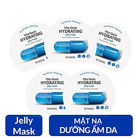 Combo 5 Mặt nạ cấp nước dưỡng ẩm da mềm mượt, căng bóng BNBG Vita Genic Hydrating Jelly Mask (Vitamin E) 30ml x 5