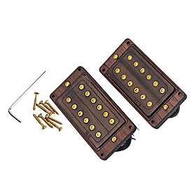 Rosewood Guitar Humbucker Pickup, Neck & Bridge Pickup, Replacement Parts for Electric Guitar
