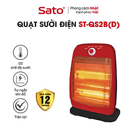 Quạt sưởi SATO ST-QS2B(D) - Tự động ngắt khi đổ hoặc nghiêng quạt; Chức năng sưởi ấm bằng hồng ngoại - Miễn phí vận chuyển toàn quốc - Hàng chính hãng