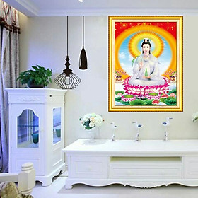 Mua Tranh thêu chữ thập Phật bà LV3075 - tự thêu