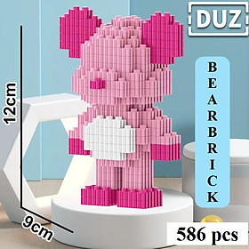 Đồ chơi mô hình lắp ráp Gấu bạo lực Bearbrick 3D size 12cm lắp ráp xếp hình bear brick mini 3D dễ thương