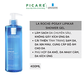 Gel Tắm Làm Sạch Làm Dịu Và Bảo Vệ Da Nhạy Cảm La Roche Posay Lipikar Shower Gel 400ml