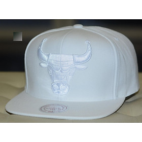 Mitchell & Ness Chicago Bulls NBA Logo Full White Snapback