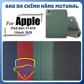 Bao da dành cho iPad 11 inch 2025 (Gen 11) chính hãng Mutural chống sốc kèm khay bút - Hàng nhập khẩu - Xanh Rêu