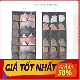 Mua Túi treo đồ lót 2 mặt 30 ô đa năng nhiều ngăn để tất vớ có móc ích lợi và tiện dụng kiểu mới