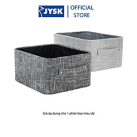 Giỏ đa năng | JYSK Malte | polyester | xám/đen | R32xD27xC16cm