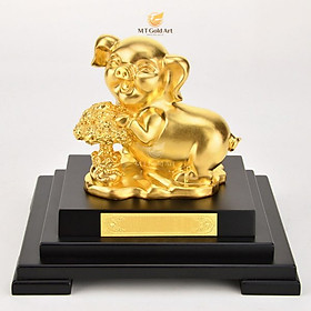 Mua Tượng Heo tài lộc dát vàng (14x17x22cm) M05 MT Gold Art- Hàng chính hãng  trang trí nhà cửa  phòng làm việc  quà tặng sếp  đối tác  khách hàng  tân gia  khai trương