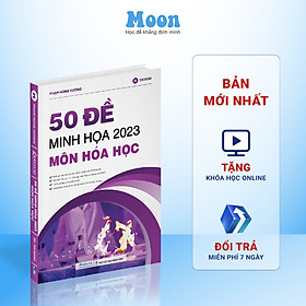 Hình ảnh sách Sách 50 bộ đề minh hoạ môn Hoá học, luyện đề ôn thi thpt quốc gia bản mới nhất moonbook