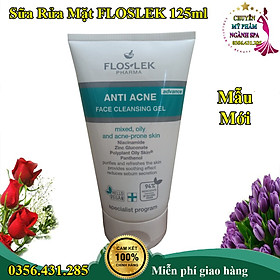 Sữa Rửa Mặt Diệt Khuẩn Floslek cho da dầu mụn Anti Acne Face Cleansing Gel 125ml