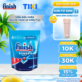 Viên rửa chén bát Finish All in one Max 24 viên