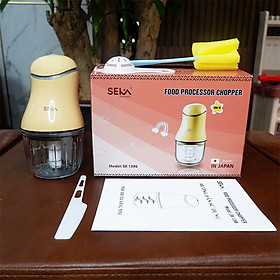 Máy xay cầm tay 6 lưỡi SEKA SK 1396 xay thịt, rau củ, xay tỏi ớt, Máy xay đồ ăn dặm cho bé + Tặng kèm dụng cụ rửa máy - Hàng chính hãng