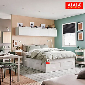 Giường ngủ ALALA35 + 3 hộc kéo / Miễn phí vận chuyển và lắp đặt/ Đổi trả 30 ngày/ Sản phẩm được bảo hành 5 năm từ thương hiệu ALALA/ Chịu lực 700kg