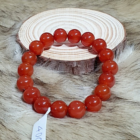 Vòng Tay Phong Thủy Đá Mã Nảo Đỏ Thiên Nhiên Cho Người Mệnh Hỏa Thổ Size 10li - VTMNCT0002